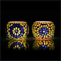 Mosaic Glass Candle Holder