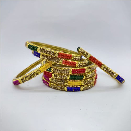 Ladies Stone Work Glass Bangles