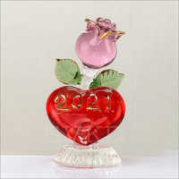 SVKD Glass Rose and Heart
