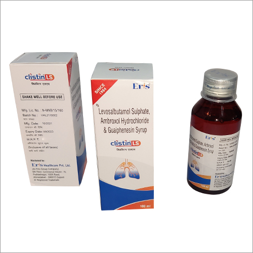 100ml Levosalbutamol Sulphate Amroxol Hydrochloride And Guaiphenesin Syrup