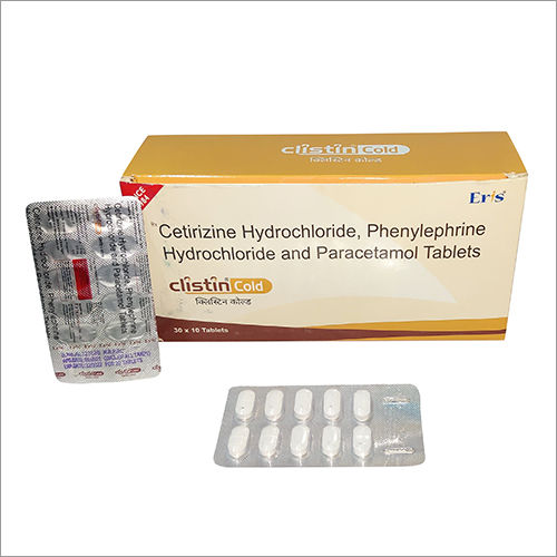 Cetirizine Hydrochloride Phenylephrine Hydrochloride And Paracetamol Tablets General Medicines