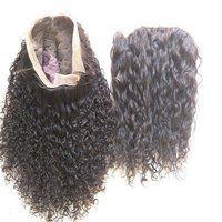 Indian Curly Front lace human hair wig