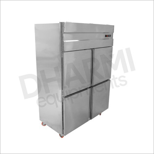 Silver Stainless Steel Four Door Vertical Refrigerator