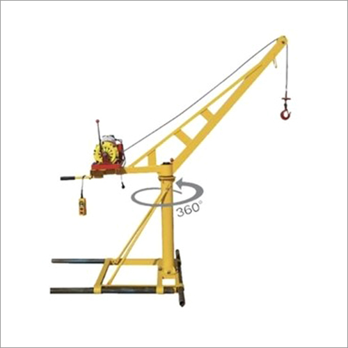 Portable Material Handling Mini Crane Application: Construction