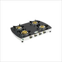 4 Burner Black Curve Gas Stove