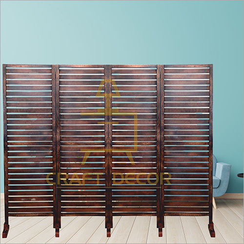 Brown 6 Feet Wooden Room Divider Partition Screen