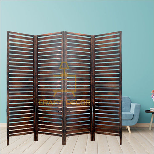 Walnut Shade Room Divider Partition Screen For Living Room