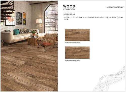 Rose Wood Brown Floor Tiles