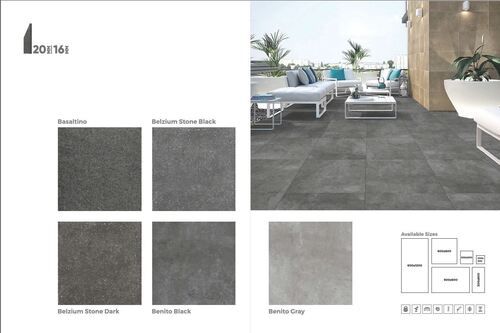 Color Benito Black Outdoor Porcelain Tile