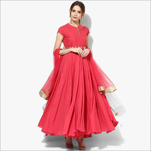 Ladies Anarkali Plain Suit