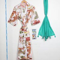 Hand Block Printed Cotton Bathrobe