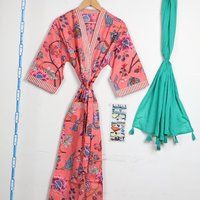 Hand Block Printed Cotton Bathrobe