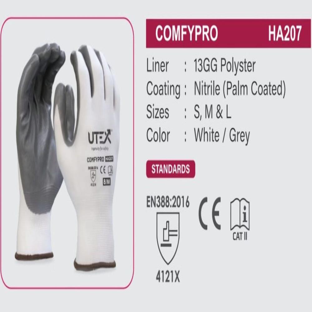 Cut-resistant Nitrile Coated Gloves - Full Fingered, Heavy Duty Protection For Kitchen, Gardening, And Crafts | Heat Resistant, Comfortable Cotton Lining, Unisex Design