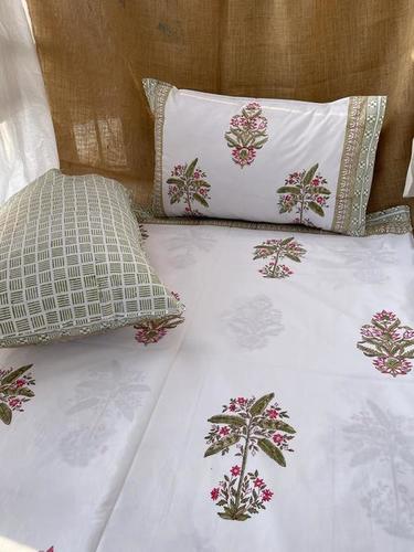 Floral Block Printed Bed Sheet By SANDUNE DESIGN
