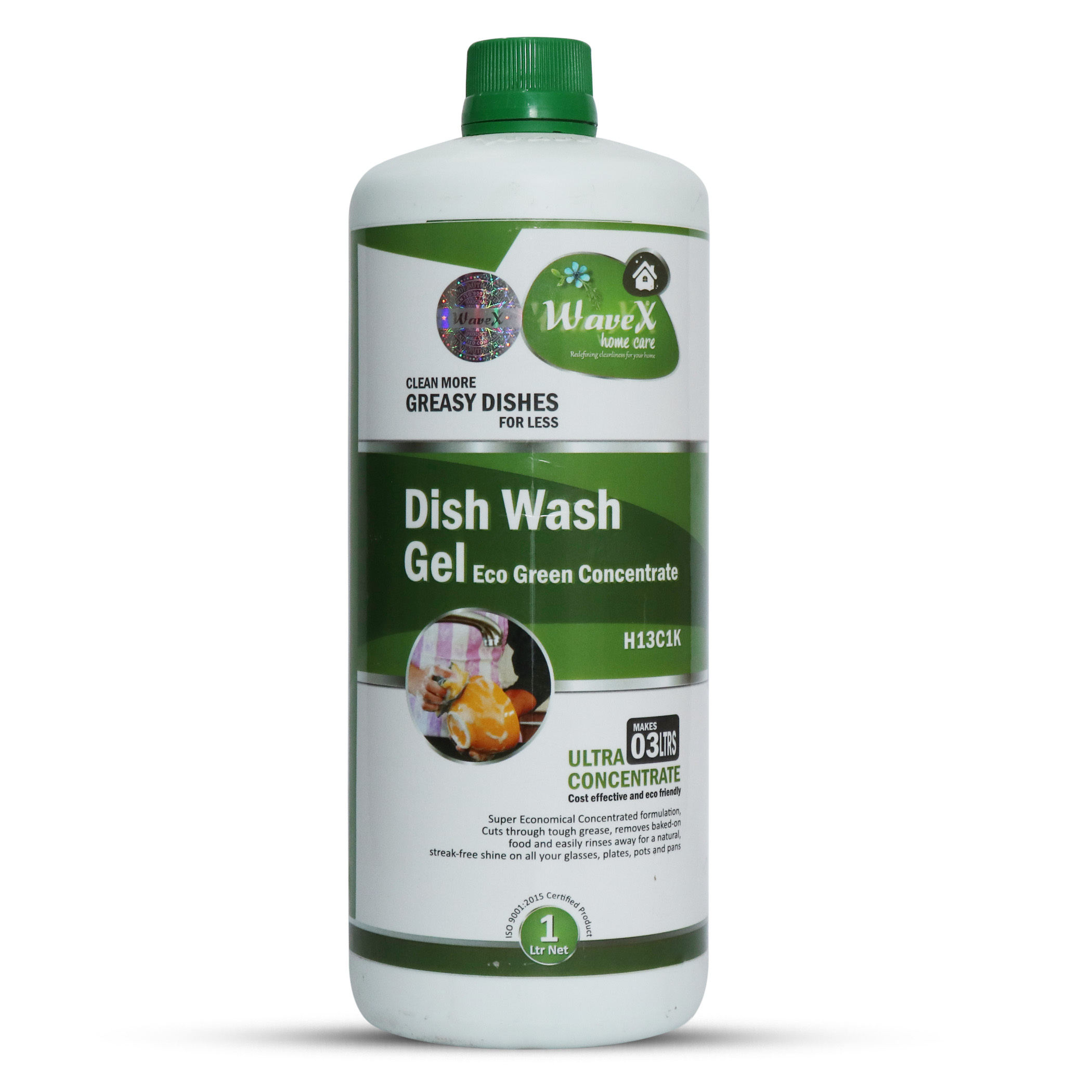 Wavex Dishwash Liquid Gel Eco Green Concentrate