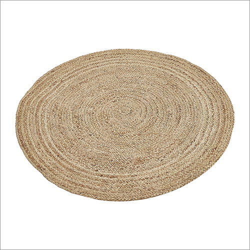 Circular Braided Carpet - Jute, Custom Size up to 8x12 Feet, Brown, 3mm Thickness | Durable, Stylish, Handcrafted, Eco-Friendly