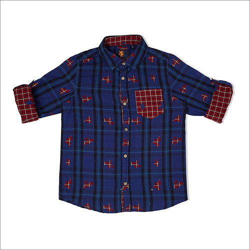 Kids Check Printed Shirt