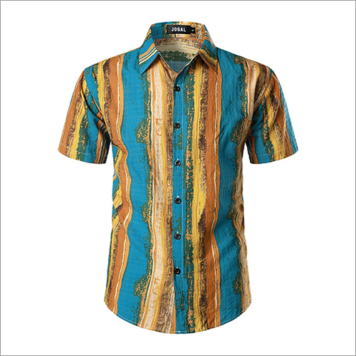 Mens Printed Half Sleeve Shirt