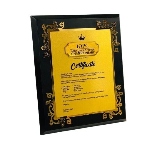 Recognition Program Award Plaque - Color: Black