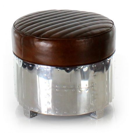 Aviation Round Top Foot Stool