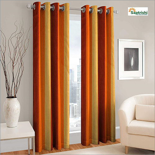 Gold Long Crush Designer Curtains - Long Crush, 5/6/9 Feet, Gold | Printed Design, Light Filtering, Privacy Enhancing