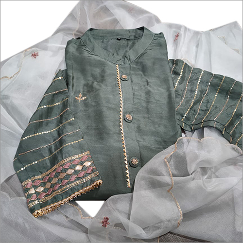 Washable Ladies Designer Grey Kurti