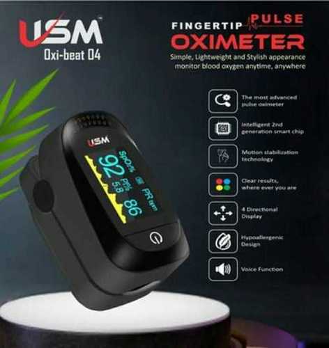 Fingertip Pulse Oximeter Color Code: Black