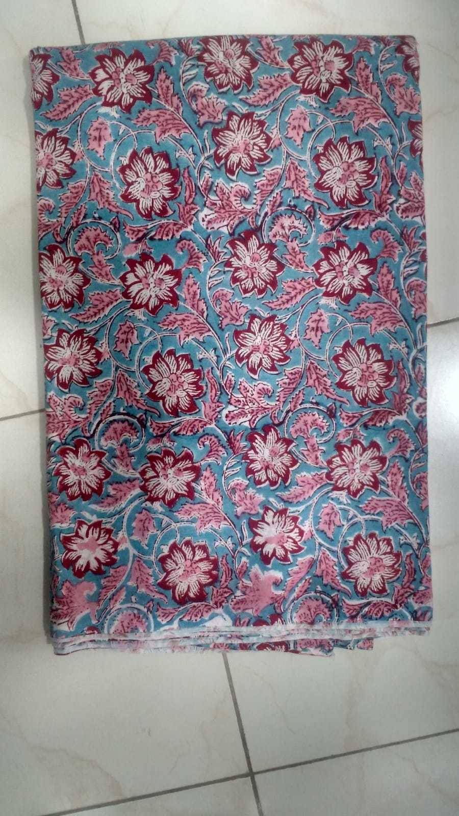 Hand Block Jal Printed Cotton Fabric