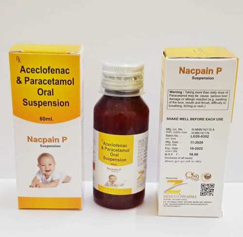 Liquid Aceclofenac 50 Mg Paracetamol 125 Mg
