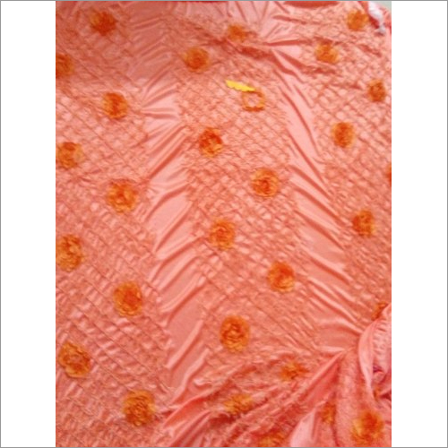 Orange Embroidery Polyester Mandap Fabric