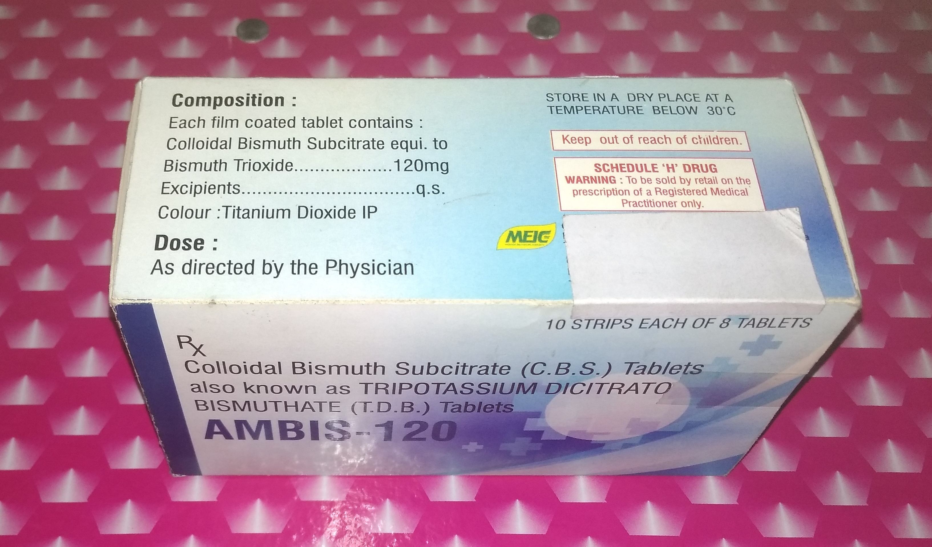 COLLOIDAL BISMUTH SUBCITRATE (C.B.S) TABLETS