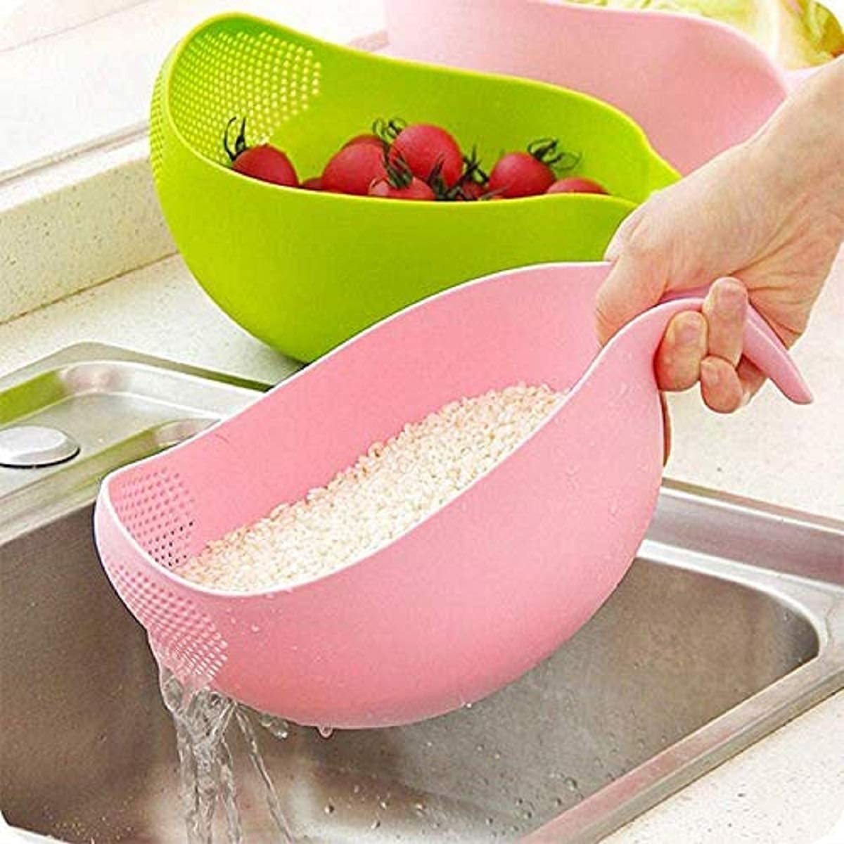 Washing Bowl Strainer for Rice, Fruits and Vegetables