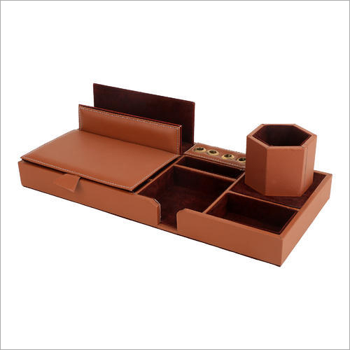 Brown Office Desk Top Organizer By ANYTHING N EVERYTHING RETAIL