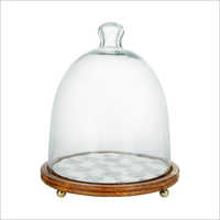 Cake Dome with Wooden Base