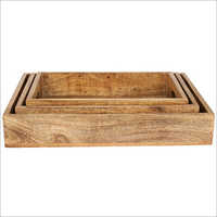 Wooden Trays (Set of Three) Natural