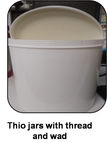 Thio Jars With Thread  and Wad