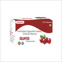 Cranved Pre-probiotic Capsule With Cranberry Extract And D-mannose Capsules General Medicines