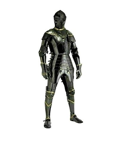 Metal Medieval Knight Suit Of Armor Combat Full Body Antique Armour Costume For Halloween Costume Theater Role-Play Full Body Armour Wearable Knight