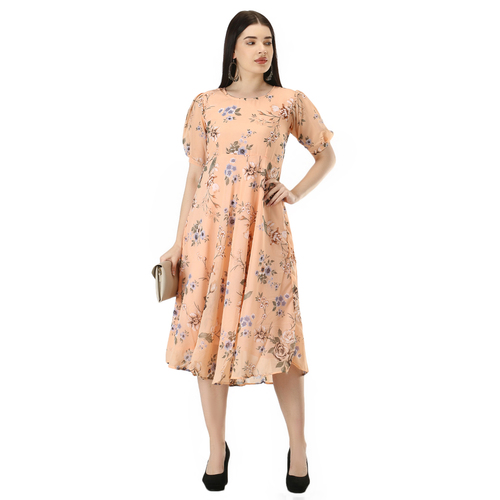 Ladies Pink Color Short Dress