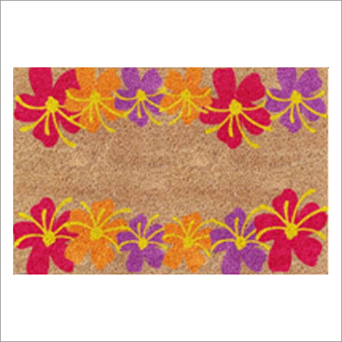 Coconut Fiber Floral Doormat