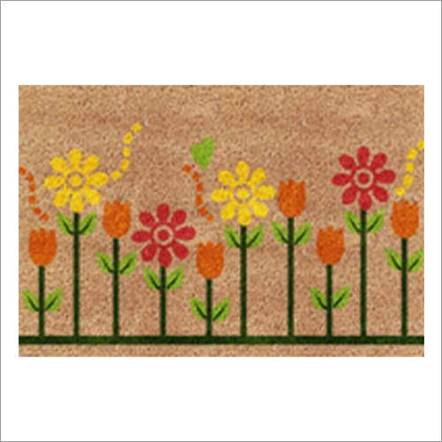Coconut Fiber Floral Design Doormat