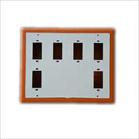 6 Way Brown And White Electrical PVC Modular Box