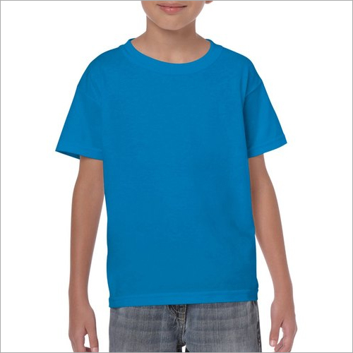 Kids Plain Round Neck Sublimation Cotton T-Shirt