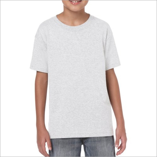 White Plain Round Neck Cotton T-Shirt