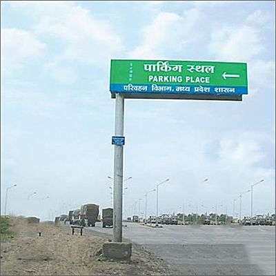 Reflective Cantilever Overhead Structure Signs