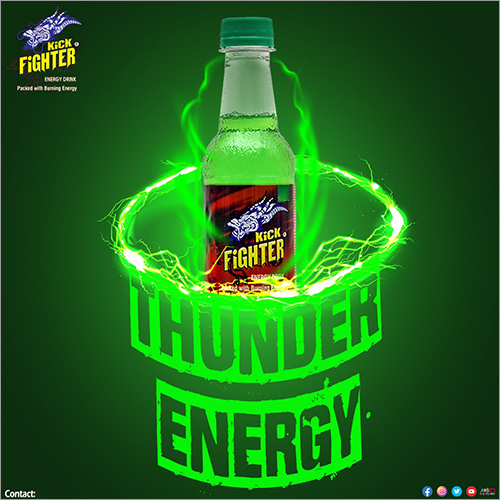 Kick Fighter Green Apple Energy Drink