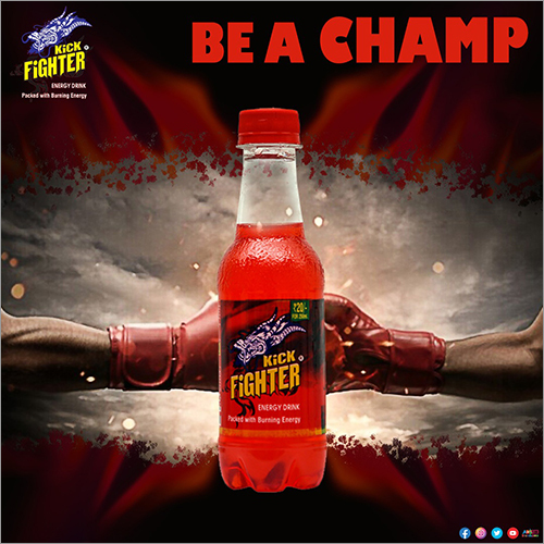 Kick Fighter Strawberry Energy Drink Packaging: Box