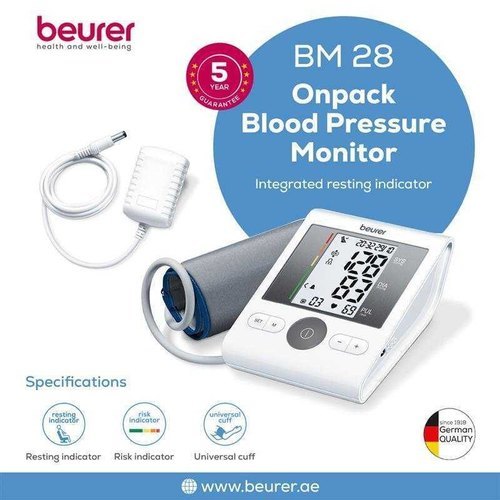 Beurer Bm 28 Upper Arm Blood Pressure Monitor With Adaptor Application: Universal Cuff