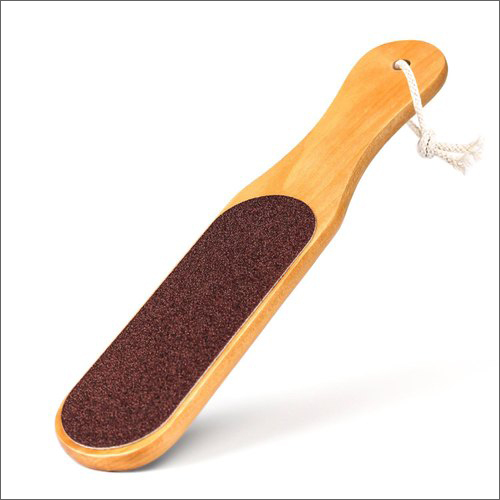 Brown 10 Inch Wooden Foot Scraper