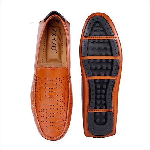 Mens PVC Teek Fly Knitted Loafer Shoes